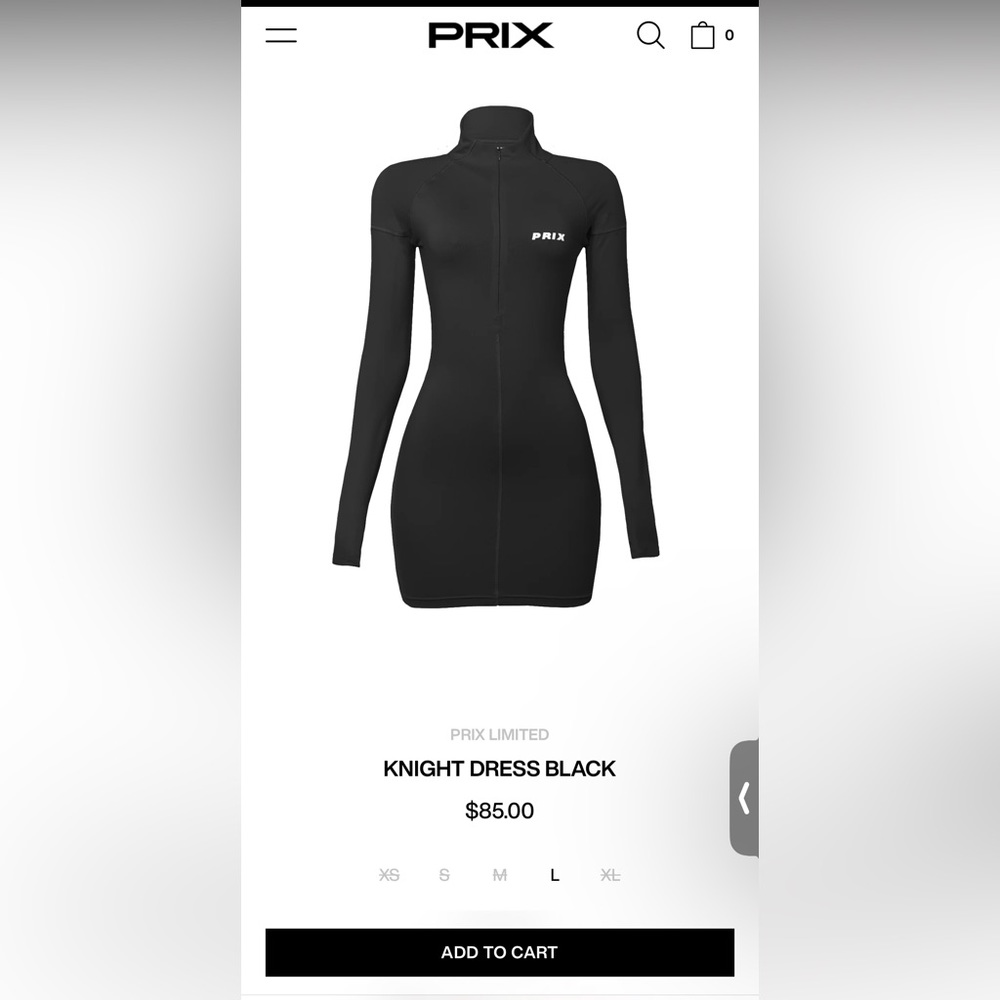 Prix KNIGHT DRESS BLACK | M size